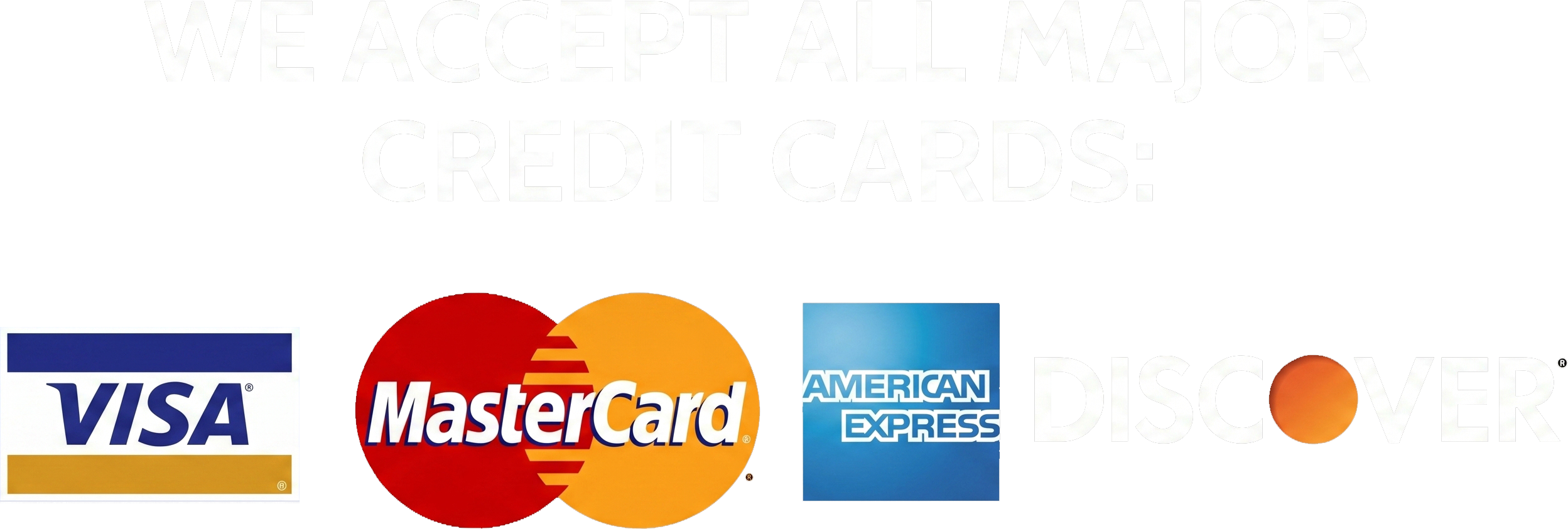 Accepted Credit Cards